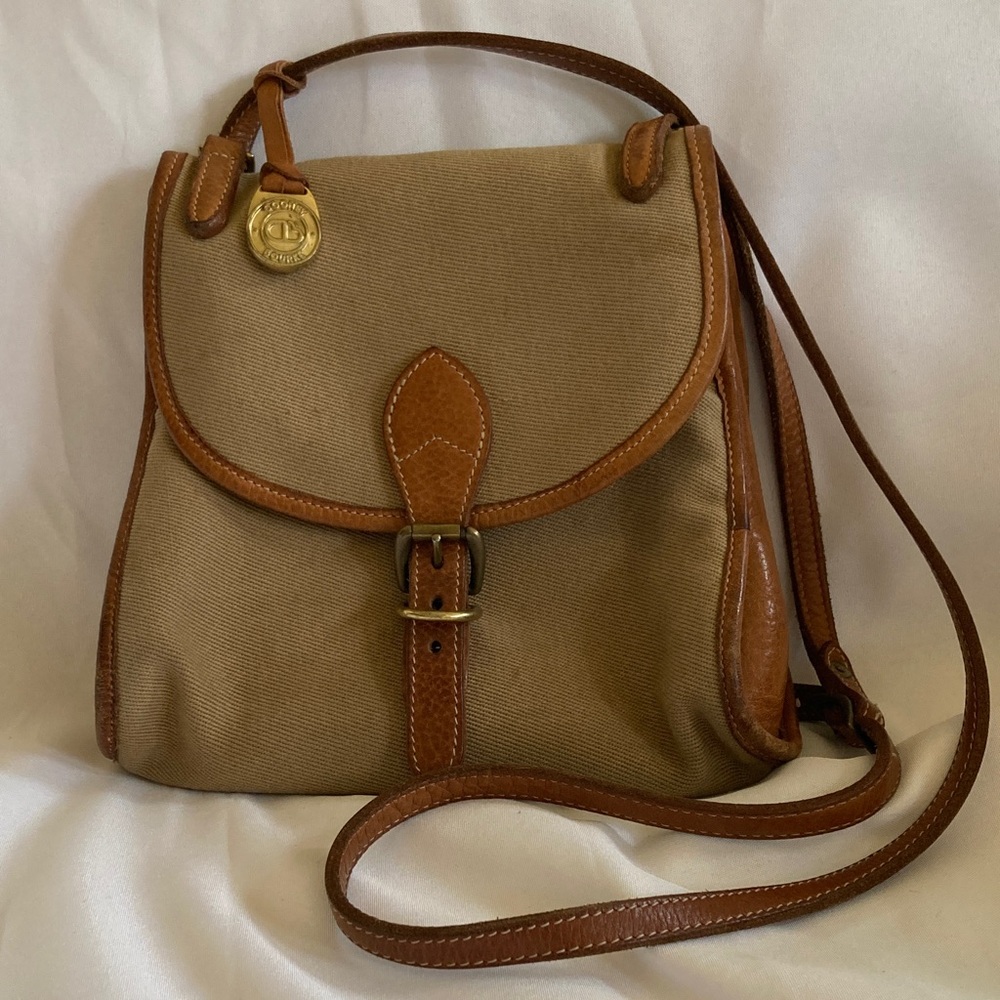 Dooney & Bourke Tan and Brown Crossbody Bag